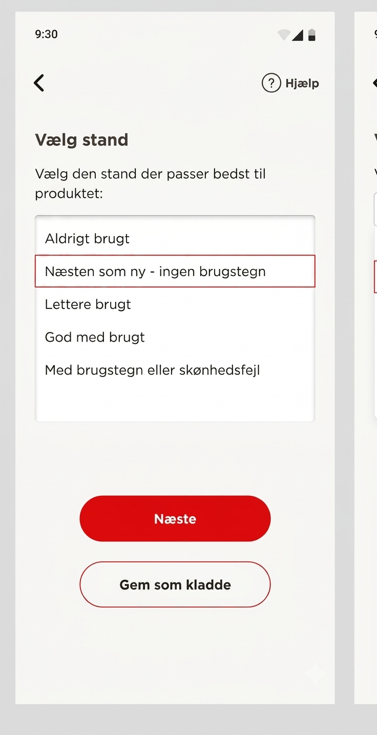 Røde Kors Genbrug volunteer app — order pickup screen on mobile