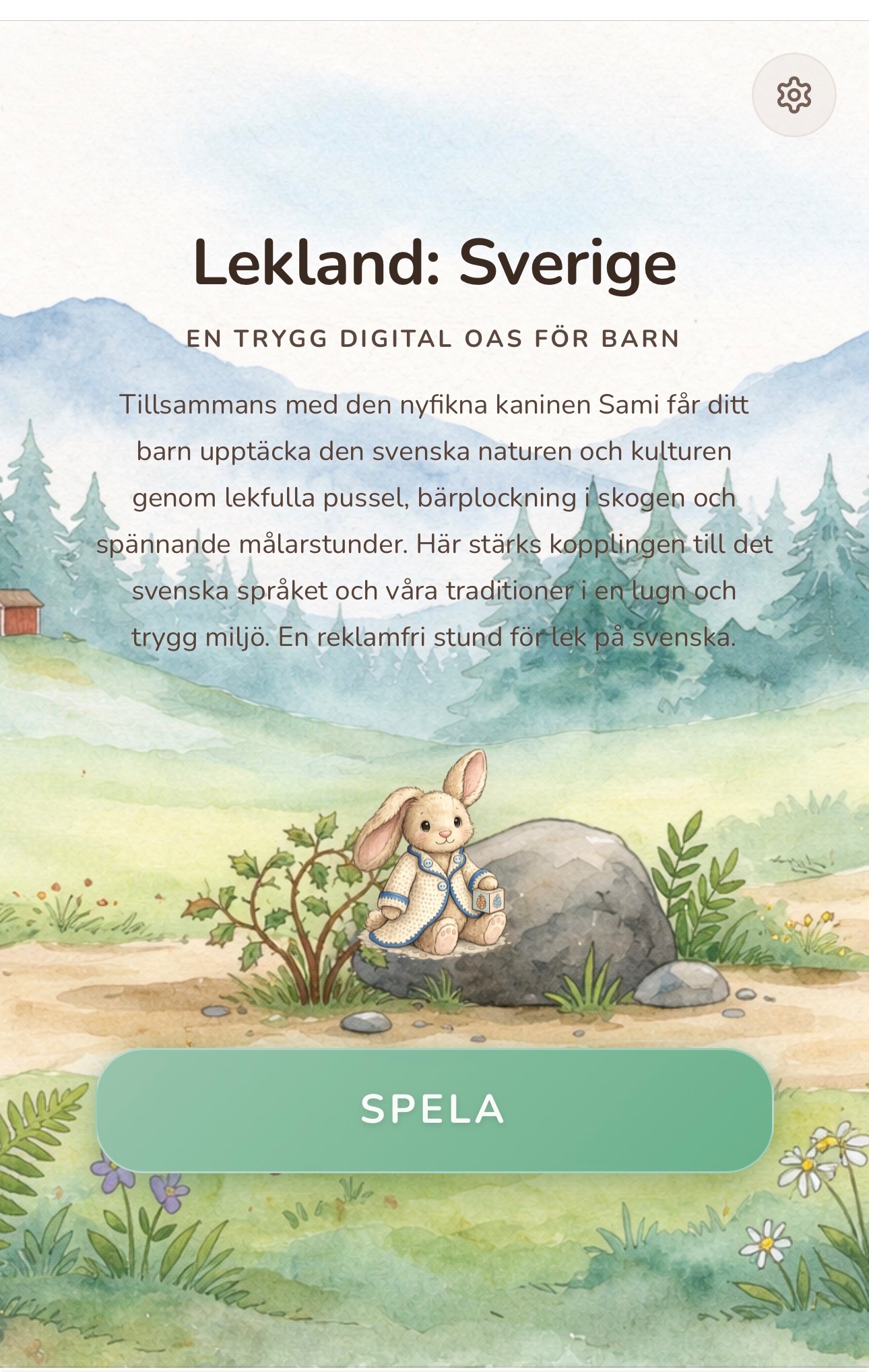 Samis Värld children's app mockup